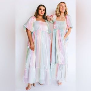 Pastel Rainbow Maxi Dress